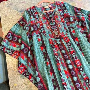 Vintage Western Turquoise Mumu